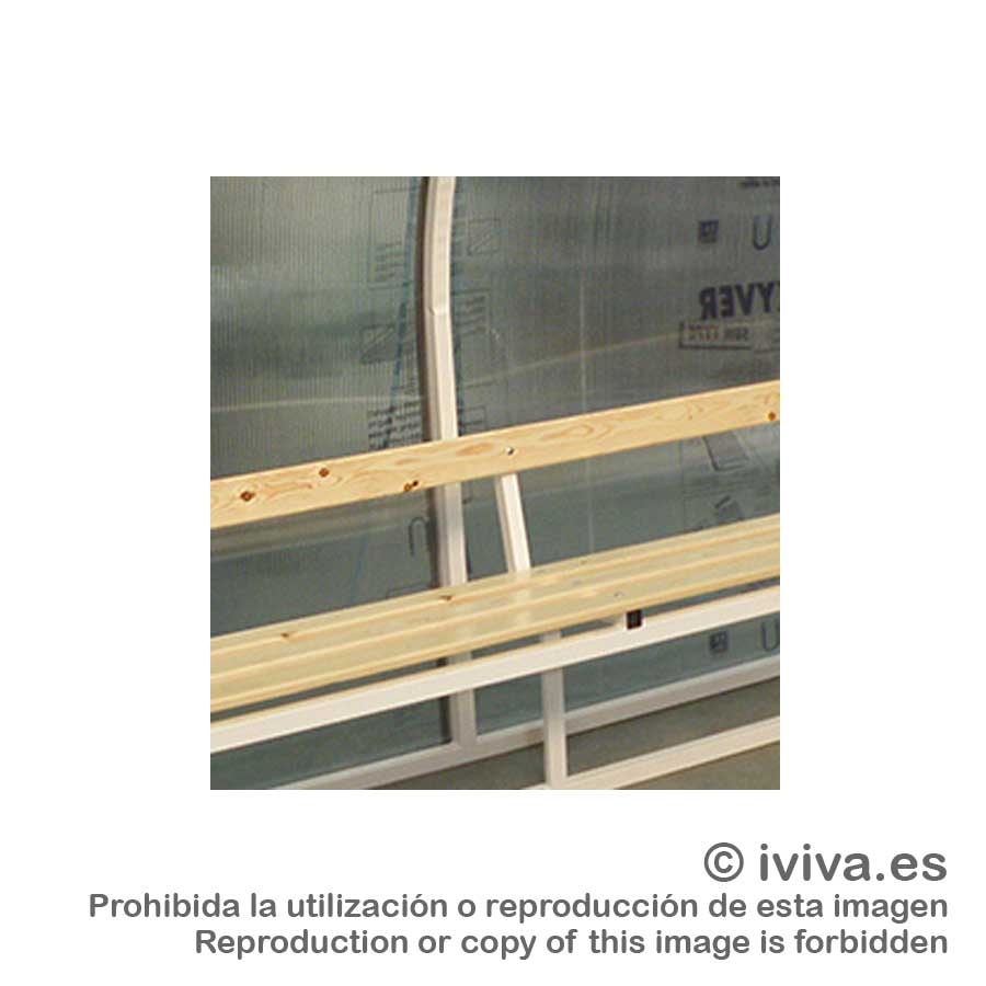 Banquillo 4 plazas. 2,05 m.