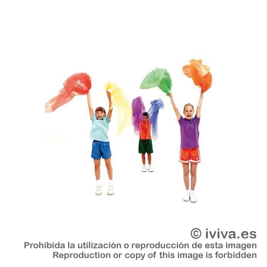 Pañuelos malabares 70 x 70 cm. 3 unidades.