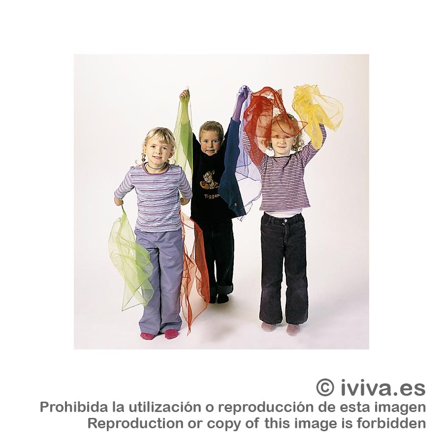 Pañuelos malabares 70 x 70 cm. 3 unidades.