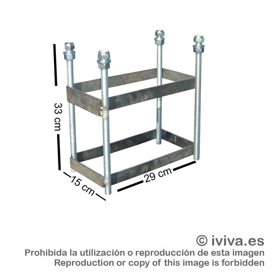 Estructuras acero sección cuadrada 100 x 100 mm.