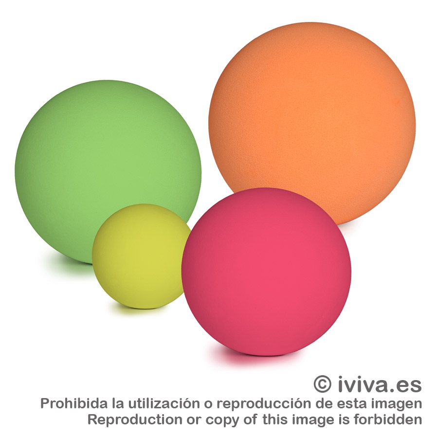 Lote 6 pelotas espuma foam Ø 7 cm.